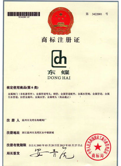 Trademark Registration Certificate